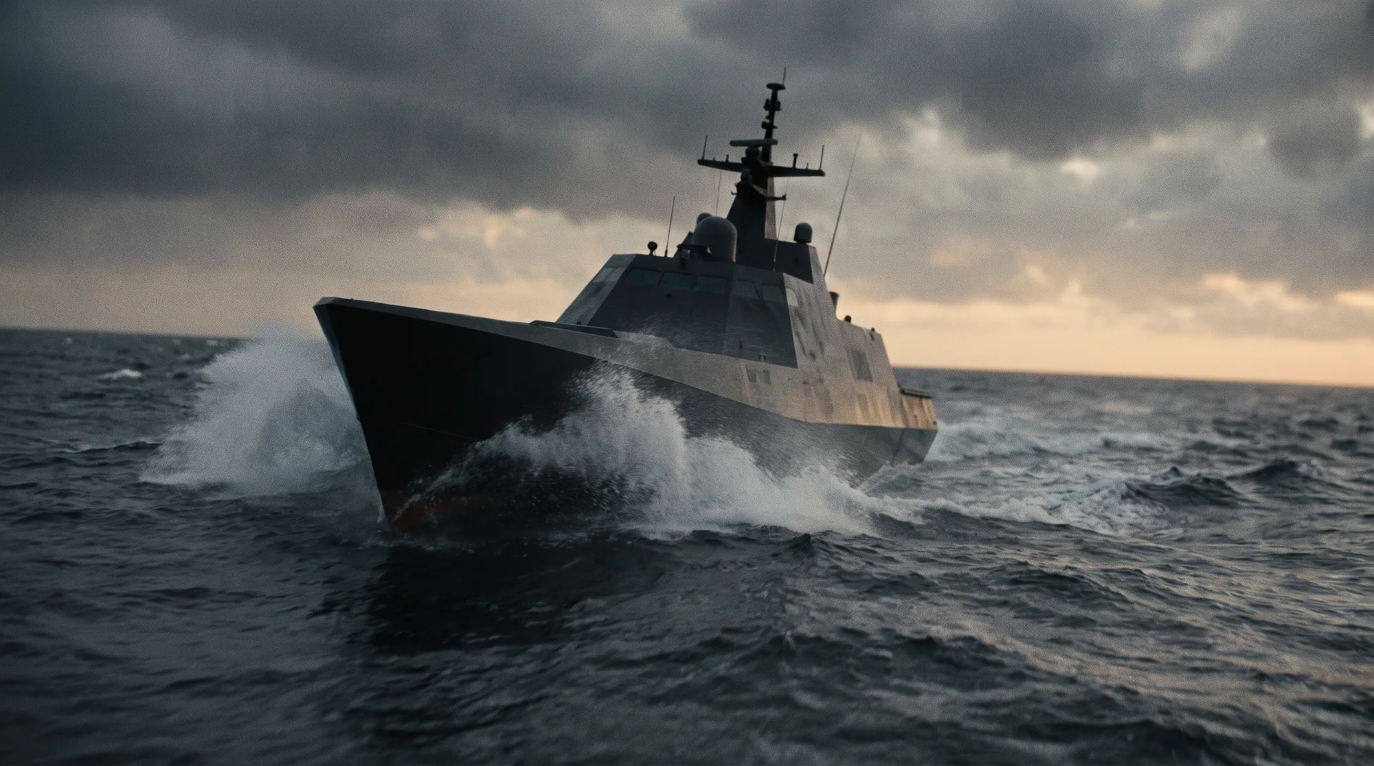 Autonomous surface vessel at sea